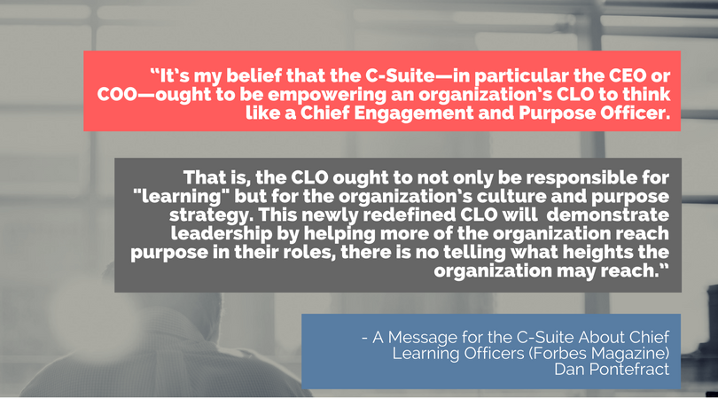 chief learning officers quote, forbes quote, learning and development leadership, c-suite learning leaders, CLOs