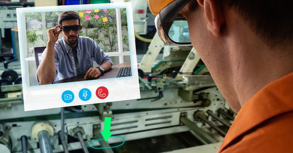 Video call with augmented reality training elements