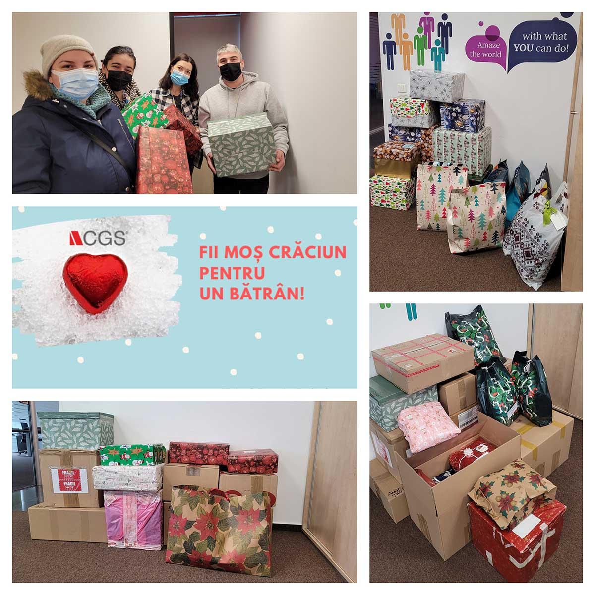 CGS employees collect gifts for a retirement home