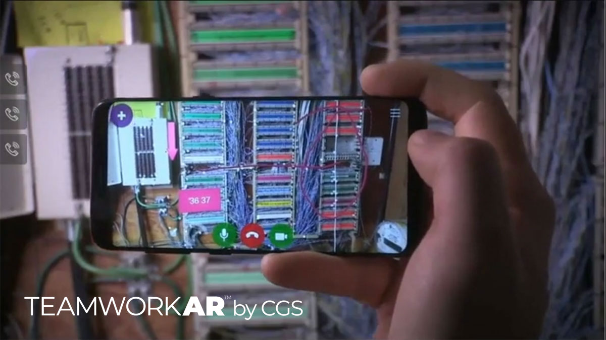 Image of Teamwork AR in action with field services support