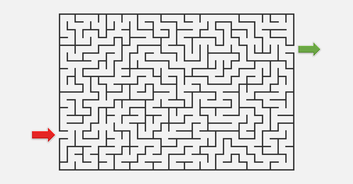 Labyrinth image on where to start with business relationships