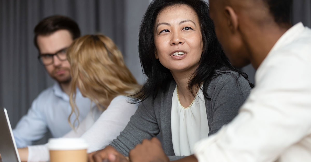 Experienced female workers mentor younger employees