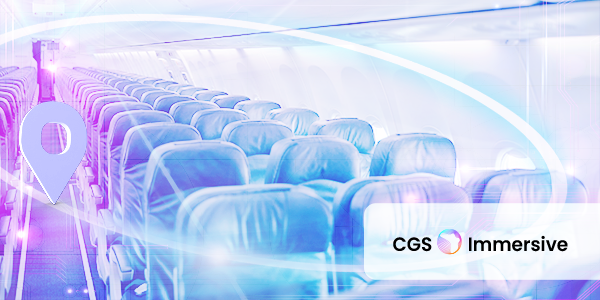Image of CGS Immersive juxtaposed with an Airline