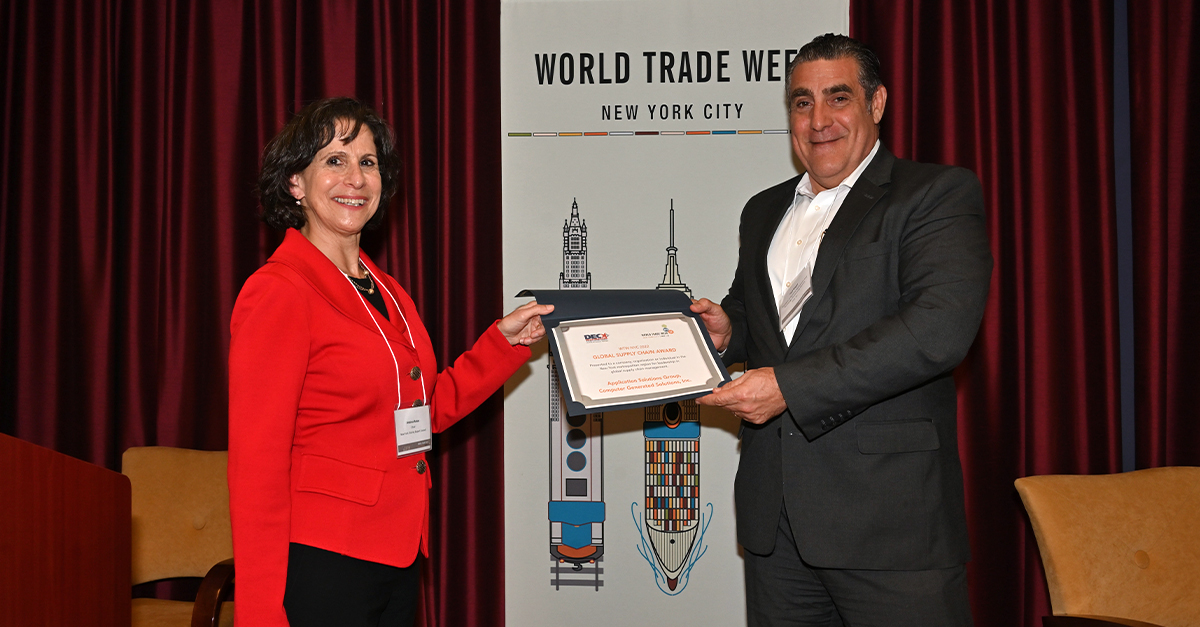 World Trade Week NYC Awards CGS’s BlueCherry® with Global Supply Chain Excellence Honors