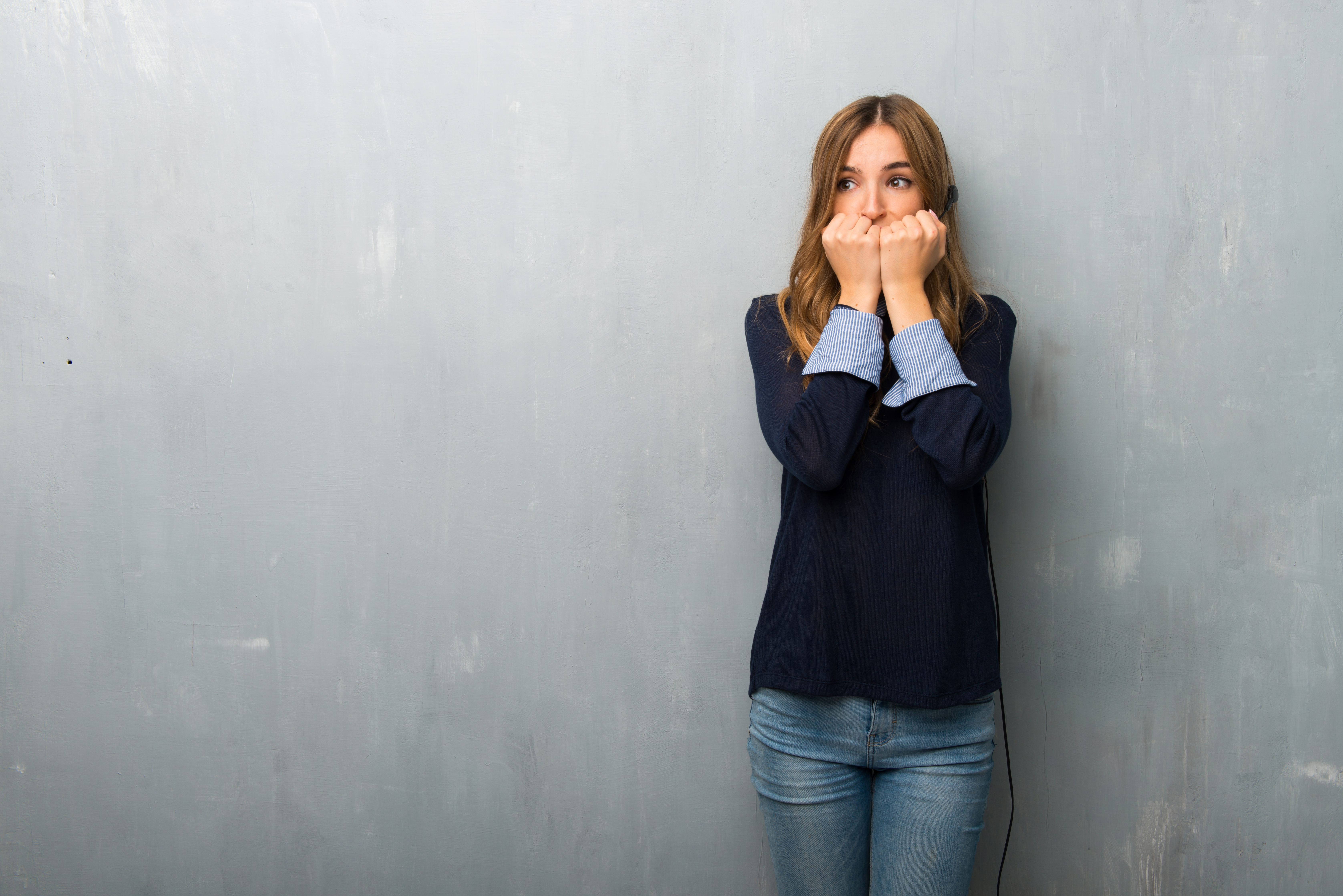 Business risks image of scared person