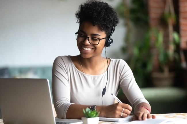 Employee Going Through Training Remotely