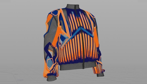 Jacket designed in 3D program