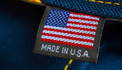 Made in America tag inside a garment