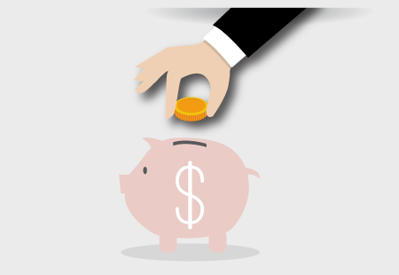 money saving with a piggy bank money saving with a piggy bank