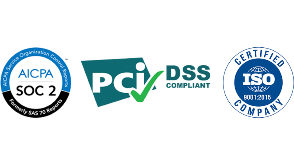 CGS security certifications SOC2, PCI DSS, ISO 9001